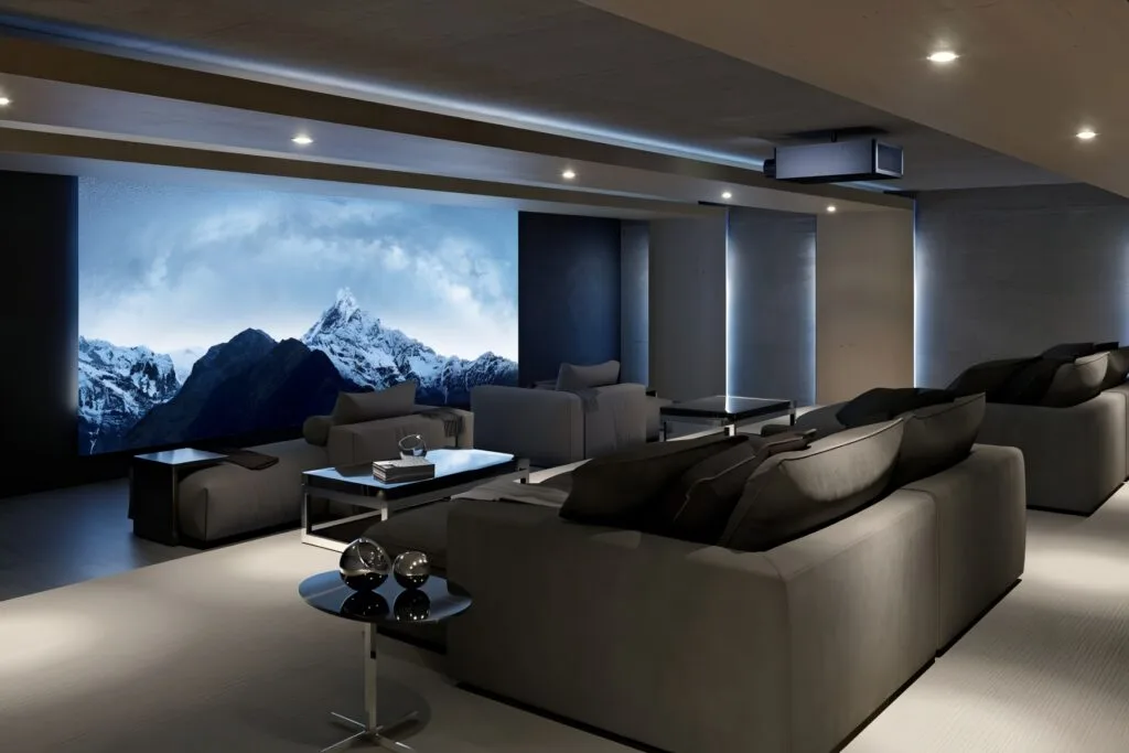 Home cinema & AV illustration from QORE’s existing website